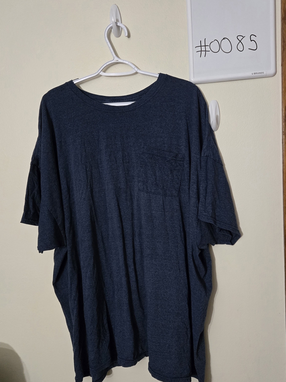 Men's 4X Navy Pocket T-Shirt - Classic Short Sleeve